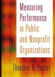 Cover of: Measuring Performance in Public and Nonprofit Organizations by Theodore H. Poister