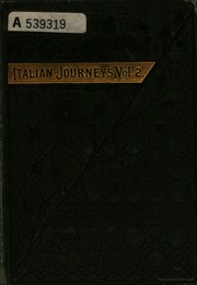 Cover of: Italian journeys: Vol. II