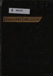 Cover of: A foregone conclusion by William Dean Howells