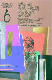 Cover of: Women and Minority Faculty in the Academic Workplace