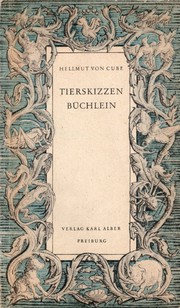 Cover of: Tierskizzenbüchlein by Hellmut von Cube