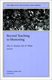 Cover of: Beyond teaching to mentoring