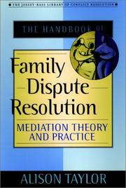 Cover of: The Handbook of Family Dispute Resolution by Alison Taylor