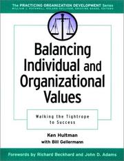 Cover of: Balancing Individual and Organizational Values: Walking the Tightrope to Success