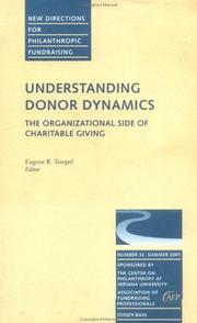 Cover of: Understanding Donor Dynamics: The Organizational Side of Charitable Giving: New Directions for Philanthropic Fundraising (J-B PF Single Issue Philanthropic Fundraising)