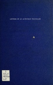 Cover of: Letters of an Altrurian traveller, 1893-94.