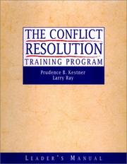 Cover of: The conflict resolution training program