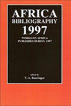 Cover of: Africa bibliography: 1997