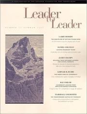 Cover of: Leader to Leader (LTL), Summer 2002 (J-B Leader to Leader Institute/PF Drucker Foundation) by LeBoeuf