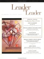 Cover of: Leader to Leader (LTL), Fall 2002 (J-B Leader to Leader Institute/PF Drucker Foundation)