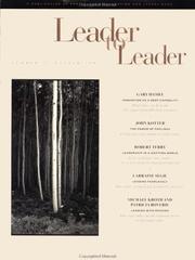 Cover of: Leader to Leader (LTL), Winter 2003 (J-B Drucker Foundation Series)