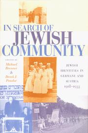 Cover of: In Search of Jewish Community by Michael Brenner, Derek Jonathan Penslar