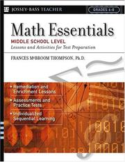 Cover of: Math essentials, middle school level: lessons and activities for test preparation