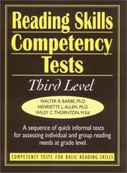 Cover of: Reading Skills Competency Tests Third Level (J-B Ed: Ready-to-Use Activities)