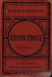 Cover of: Riesengebirge by Bibliographisches Institut, David Letzner