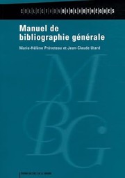 Cover of: manuel de bibliographie générale