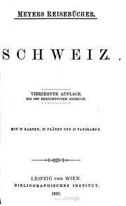 Cover of: Schweiz by Hermann Alexander von Berlepsch, Bibliographisches Institut