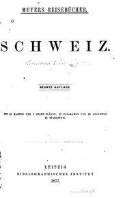 Cover of: Schweiz by Hermann Alexander von Berlepsch, Bibliographisches Institut