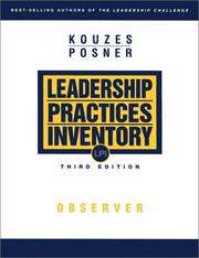 Cover of: The Leadership Practices Inventory (LPI): Observer 3rd Edition