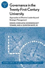 Governance in the twenty-first-century university by Bhoendradatt Tewarie, Dennis John Gayle, A. Quinton, Jr. White