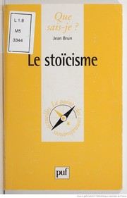 Cover of: Le stoïcisme