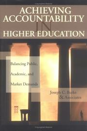 Cover of: Achieving Accountability in Higher Education by Joseph C. Burke
