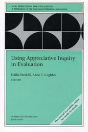 Cover of: Using Appreciative Inquiry in Evaluation, New Directions for Evaluation, No. 100 by Hallie S. Preskill