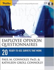 Cover of: Employee Opinion Questionnaires by Paul M. Connolly, Kathleen G. Connolly
