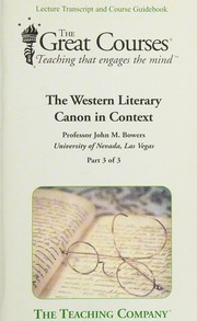 Cover of: Western Literary Canon in Context: Part 3 of 3