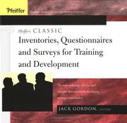 Cover of: Pfeiffer's Classic Inventories, Questionnaires, and Surveys for Training and Development: The Most Enduring, Effective, and Valuable Assessments for Developing Managers and Leaders