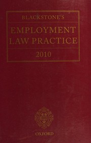 Cover of: Blackstone's Employment Law Practice 2010