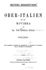 Cover of: Ober-Italien by Bibliographisches Institut, Theodor Gsell-Fels, Theodor Gsell-Fels