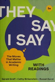 Cover of: "They Say / I Say" with Readings