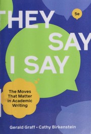 Cover of: "They Say / I Say"