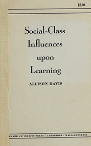 Cover of: Social-class influences upon learning.