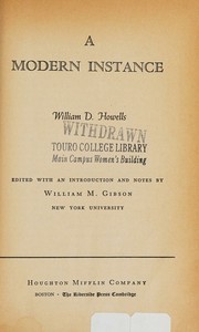 Cover of: A modern instance by William Dean Howells, William Dean Howells