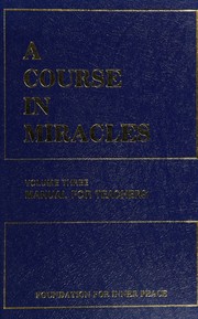 Cover of: A Course in Miracles: Manual for Teachers