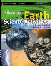 Cover of: Hands-On Earth Science Activities For Grades K-6 (J-B Ed: Hands On) | Marvin N D. Tolman