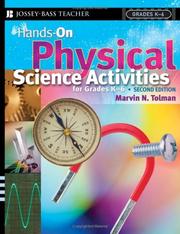 Cover of: Hands-On Physical Science Activities For Grades K-6 by Marvin N D. Tolman