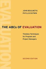 Cover of: The ABCs of Evaluation: Timeless Techniques for Program and Project Managers (Jossey Bass Business and Management Series)