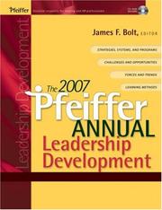 Cover of: The 2007 Pfeiffer Annual: Leadership Development