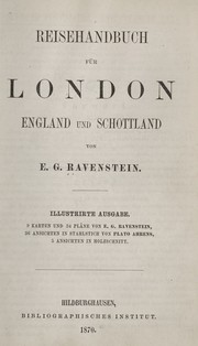 Cover of: Reisehandbuch für London by Bibliographisches Institut, Ernest George Ravenstein, Ernest George Ravenstein