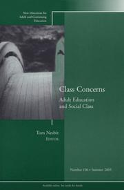 Cover of: Class Concerns: Adult Education and Social Class by Tom Nesbit