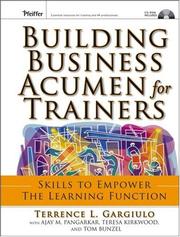 Cover of: Building Business Acumen for Trainers: Skills to Empower the Learning Function