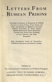 Letters from Russian prisons by International Committee for Political Prisoners