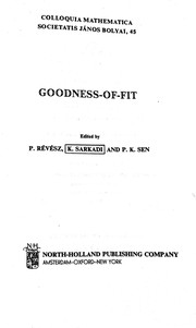 Cover of: Goodness-of-fit by Pál Révész, K. Sarkadi, Pranab Kumar Sen