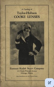 A Catalog of Taylor-Hobson Cooke Lenses by Eastman Kodak Stores Company