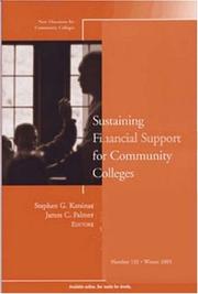Cover of: Sustaining Financial Support for Community Colleges: New Directions for Community Colleges, No. 132 (J-B CC Single Issue Community Colleges)