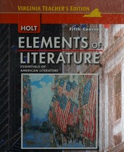 Cover of: Holt Elements of Literature by et al Dr. Kylene Beers, Kylene Beers, Kylene Beers, G. Kylene Beers, et al Dr. Kylene Beers