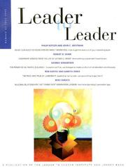 Cover of: Leader to Leader (LTL), Fall 2006 (J-B Single Issue Leader to Leader)